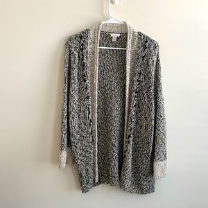 Chico’s 3/4 sleeve open cardigan w/ribbon accents